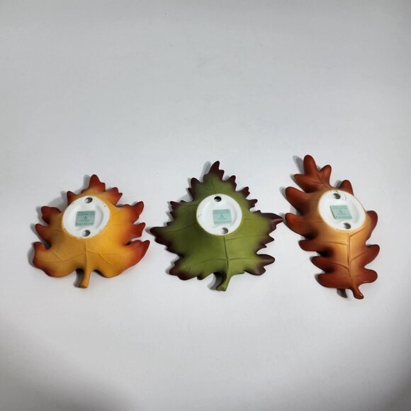 Autumn Leaf-Shaped Ceramic Candle Holders By PartyLite - Set Of 3 - Picture 2 of 11